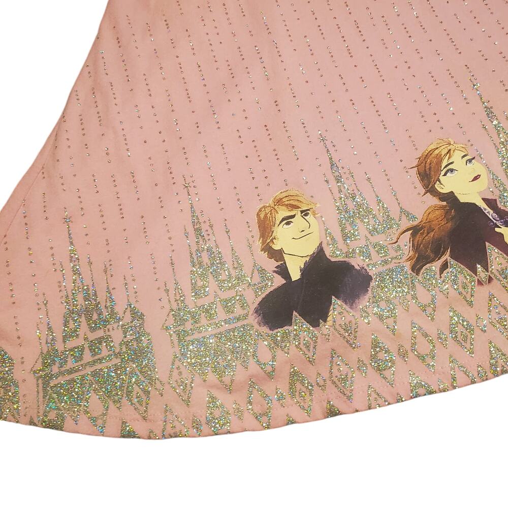 Disney Jumping Beans Limited Collection Size 7 Girls Frozen Pink Glitter Dress - Picture 2 of 8
